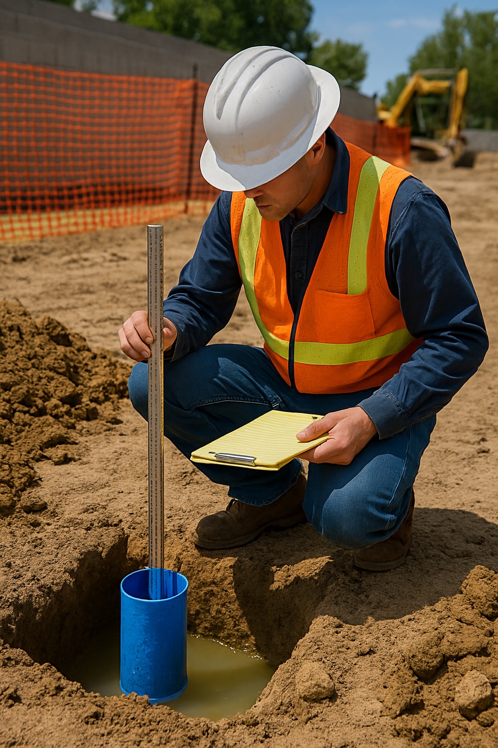 Geotechnical engineers conducting on-site soil sampling in Los Angeles County as part of a Geotechnical Report Southern California projects require for grading and foundation design.