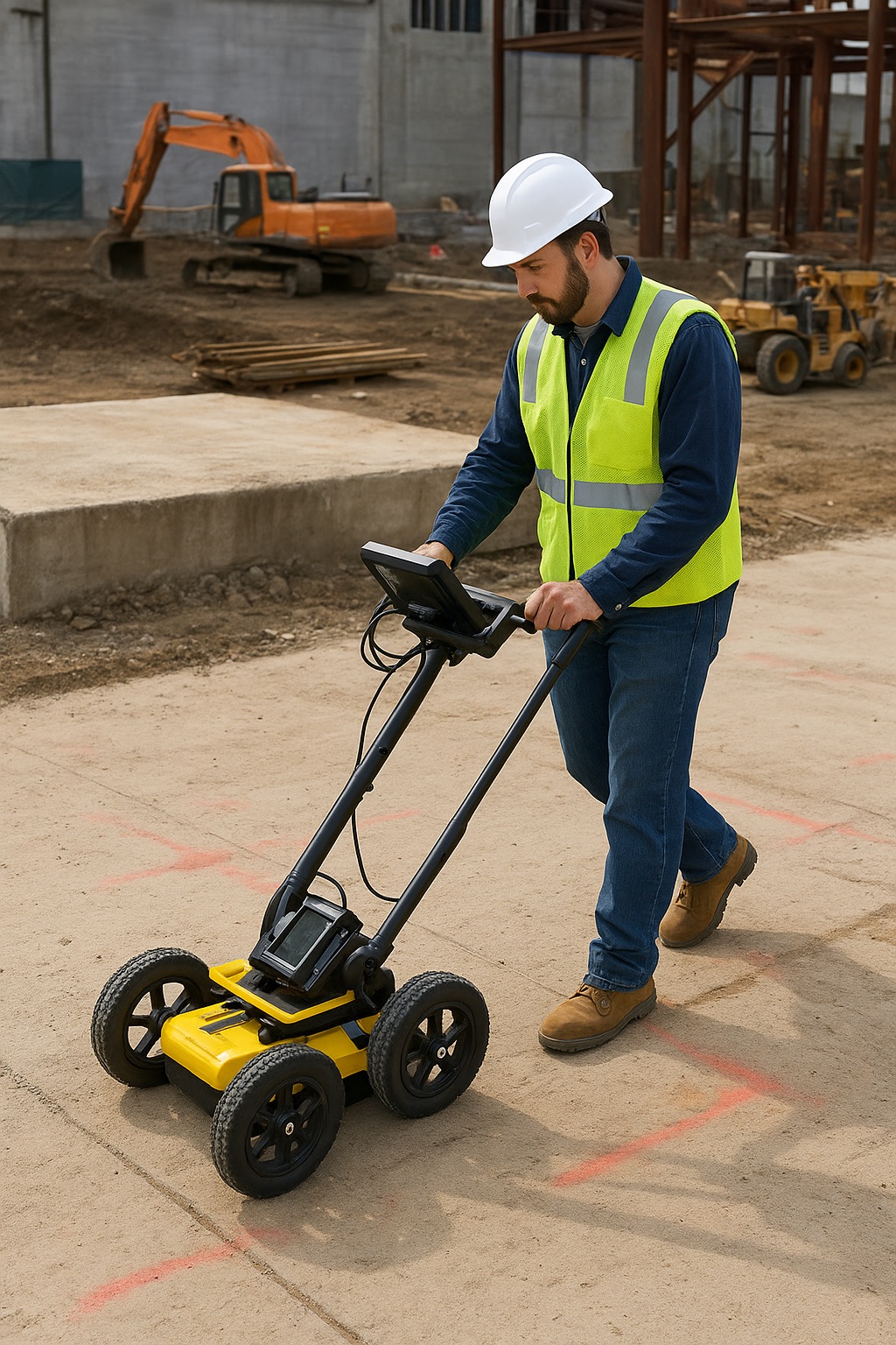 Geotechnical engineers conducting on-site soil sampling in Los Angeles County as part of a Geotechnical Report Southern California projects require for grading and foundation design.