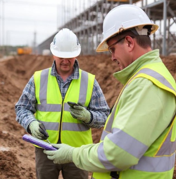 Geotechnical engineers conducting on-site soil sampling in Los Angeles County as part of a Geotechnical Report Southern California projects require for grading and foundation design.
