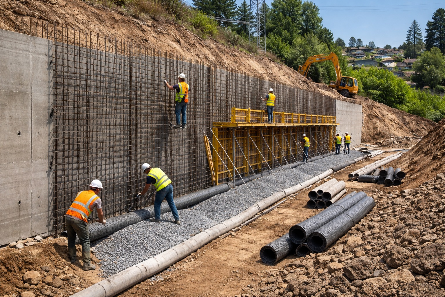 Geotechnical engineers conducting on-site soil sampling in Los Angeles County as part of a Geotechnical Report Southern California projects require for grading and foundation design.
