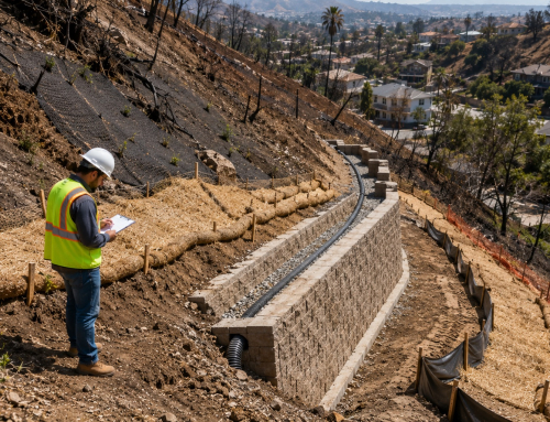 Retaining Wall & Erosion Control for Fire-Scarred Hillsides